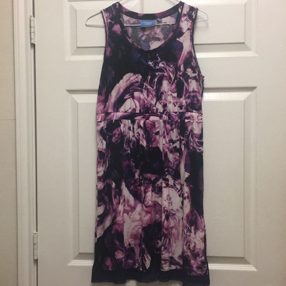 Sleeveless purple sundress